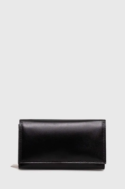 Kožená peňaženka Answear Lab dámska, čierna farba