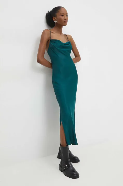 Сукня Answear Lab колір бірюзовий maxi розкльошена