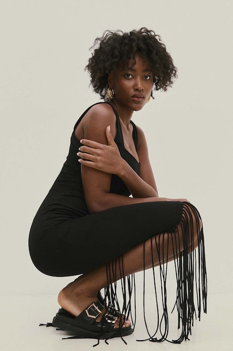 Answear Lab rochie culoarea negru, mini, mulată