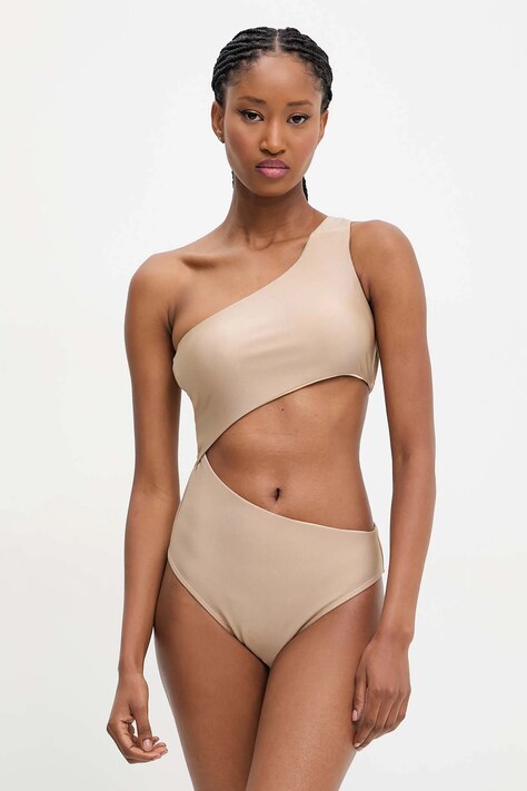 Answear Lab costum de baie dintr-o bucată culoarea auriu, cupa usor rigidizata
