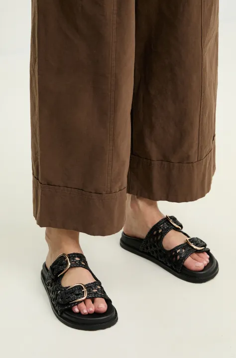 Kožené pantofle Answear.LAB dámské, černá barva