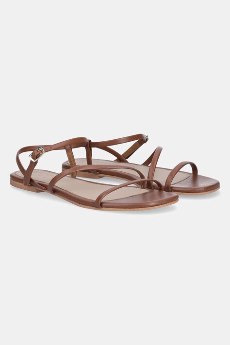 Answear Lab sandale de piele femei, culoarea maro