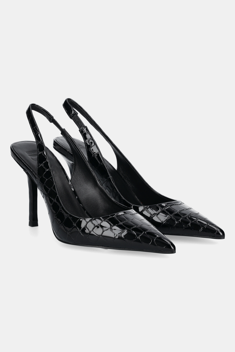 Answear Lab stilettos de piele culoarea negru