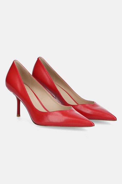 Answear Lab stilettos de piele culoarea rosu