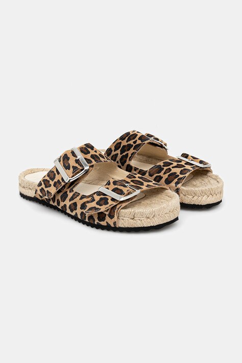 Answear Lab slapi de piele culoarea maro