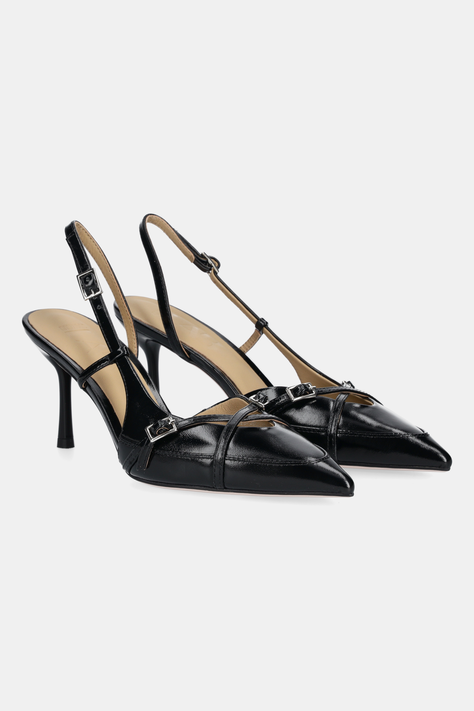 Answear Lab stilettos de piele culoarea negru