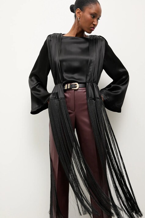 Answear.LAB bluzka damska kolor czarny gładka