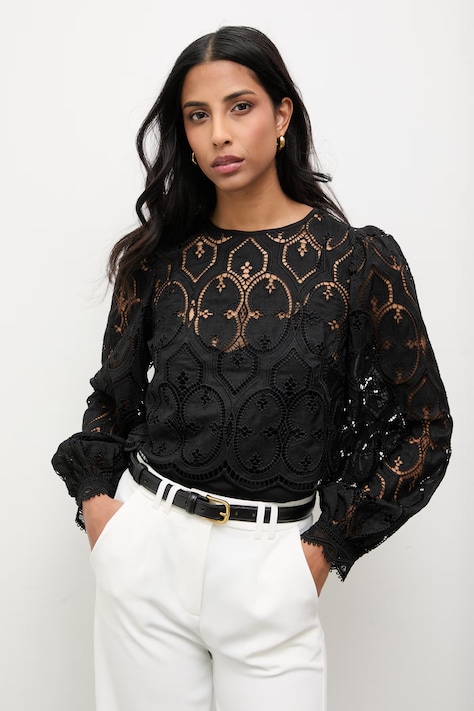 Answear.LAB bluzka bawełniana damska kolor czarny gładka