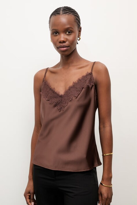 Answear.LAB bluzka damska kolor brązowy gładka