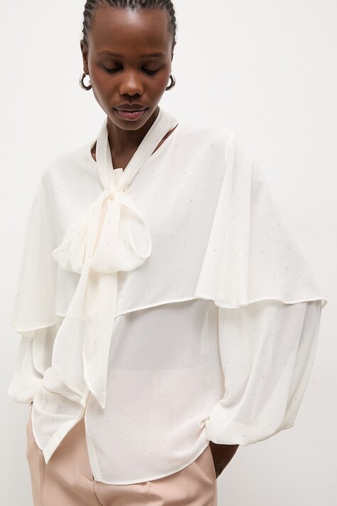 Answear.LAB bluzka damska kolor beżowy gładka