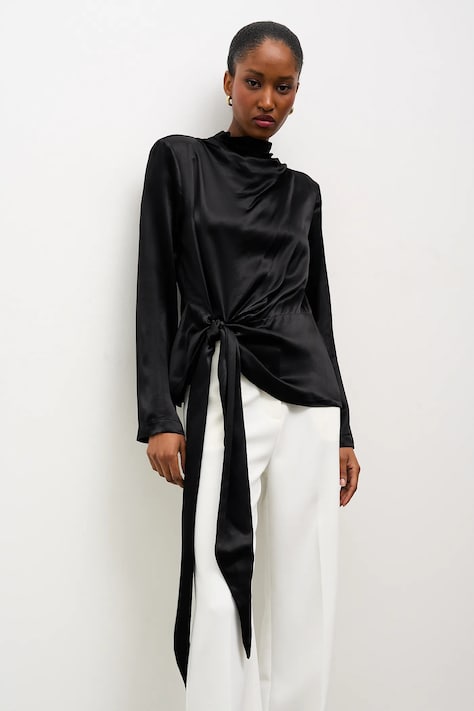 Answear.LAB bluzka damska kolor czarny gładka
