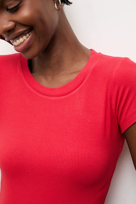 Answear.LAB t-shirt damski z bawełną czerwony