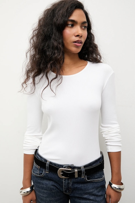 Answear.LAB longsleeve kolor biały