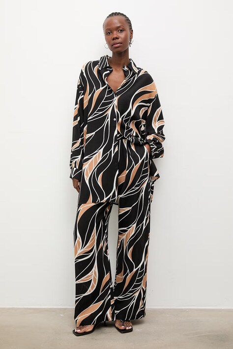 Answear.LAB komplet damski z lnem czarny