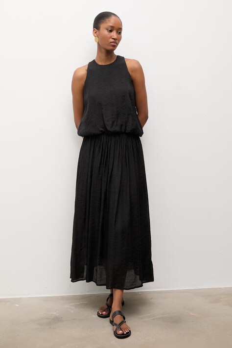 Answear.LAB bluzka i spódnica damski kolor czarny