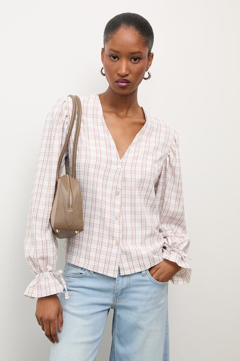 Answear.LAB koszula damska niebieska w kratkę