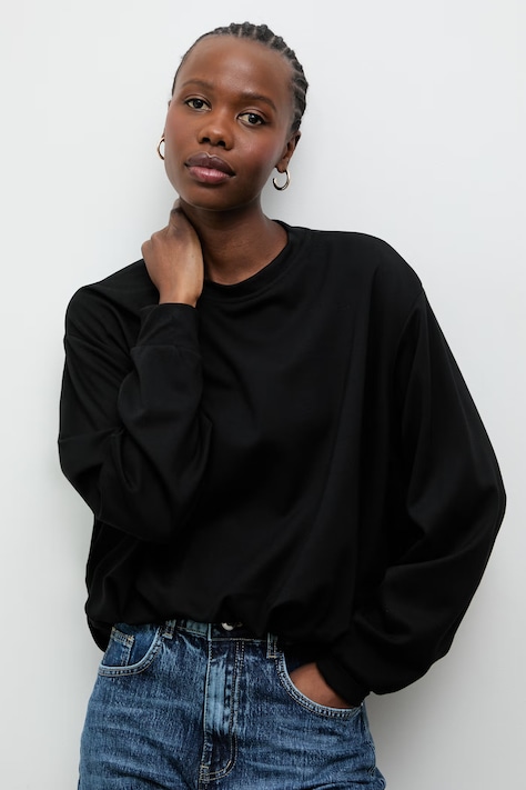 Answear.LAB bluzka damska z wiskozą czarna gładka