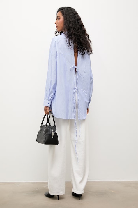 Answear.LAB koszula damska bawełniana niebieska w paski