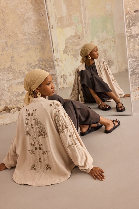 Answear.LAB сако дамско с вискоза бежово