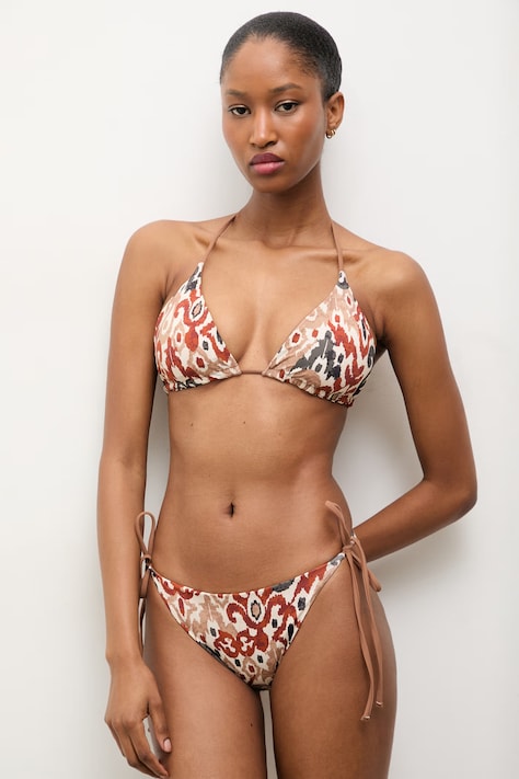 Answear.LAB dwuczęściowy strój kąpielowy kolor beżowy lekko usztywniona miseczka