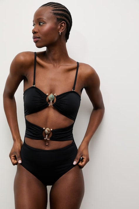 Answear.LAB strój kąpielowy jednoczęściowy damski czarny