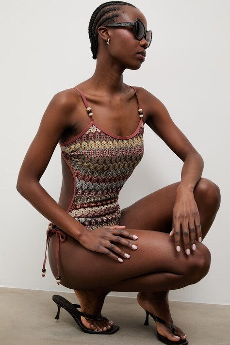 Answear.LAB Strój kąpielowy jednoczęściowy damski czerwony