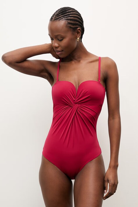 Answear.LAB strój kąpielowy jednoczęściowy damski czerwony