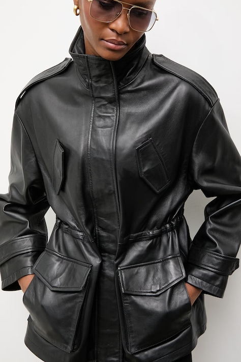 Answear.LAB kurtka damska skórzana z kolekcji Unscripted czarna