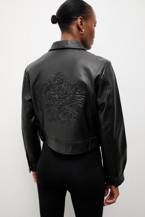 Answear.LAB kurtka damska skórzana LUMA czarna