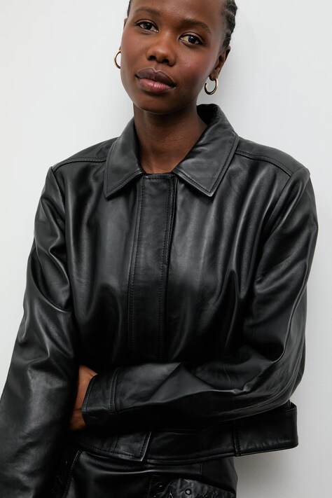 Answear.LAB куртка женская кожаная с коллекции Unscripted чёрная