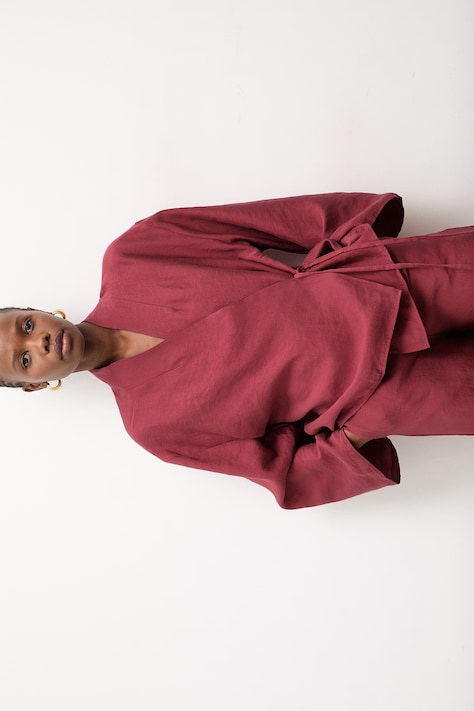 Answear.LAB marynarka damska z lyocellem czerwona