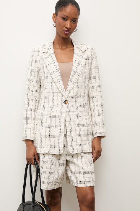 Answear.LAB marynarka jednorzędowa damska beżowa