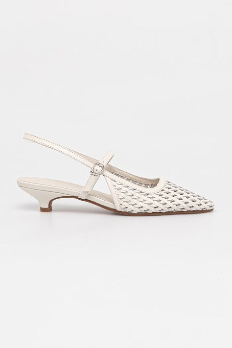 Answear.LAB szpilki skórzane kolor beżowy