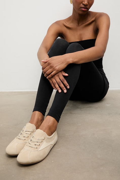 Answear.LAB sneakersy zamszowe POWDER NUDE kolor beżowy