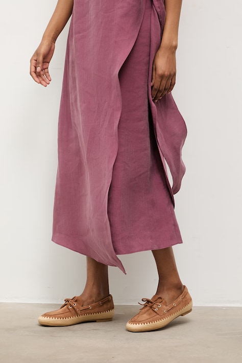 Answear.LAB mokasyny zamszowe damskie kolor brązowy na płaskim obcasie