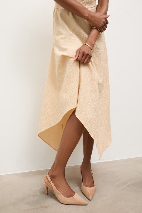 Answear.LAB štikle od brušene kože bež