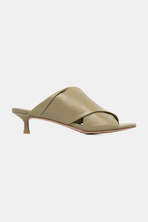 Answear.LAB klapki damskie skórzane zielone