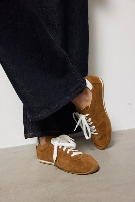 Answear.LAB sneakersy skórzane kolor brązowy