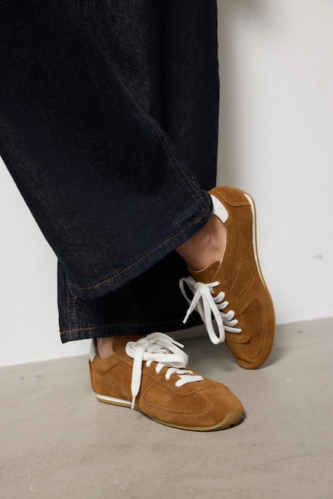 Answear.LAB sneakersy skórzane kolor brązowy