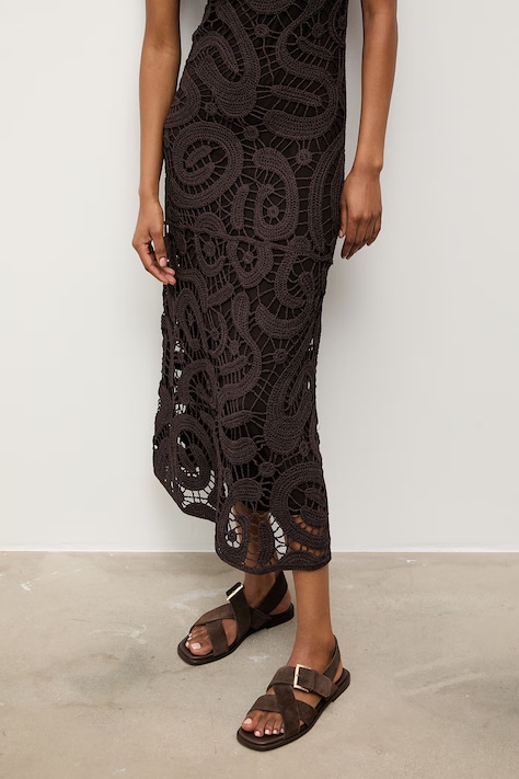 Answear.LAB sandały zamszowe damskie kolor brązowy