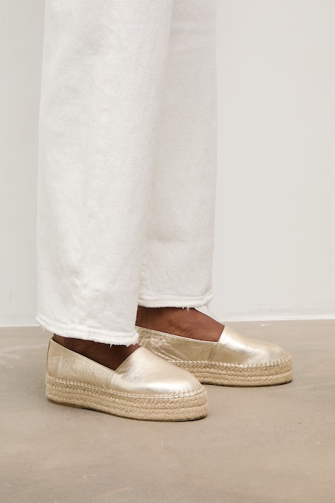Answear.LAB női bőr platformos espadrille arany