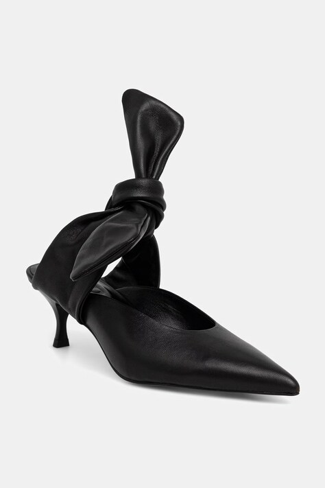 Answear.LAB szpilki skórzane kolor czarny