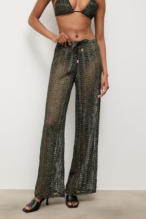 Answear.LAB spodnie plażowe kolor czarny