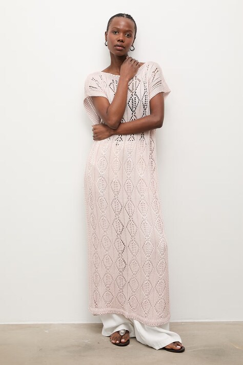 Answear.LAB sukienka plażowa damska różowa