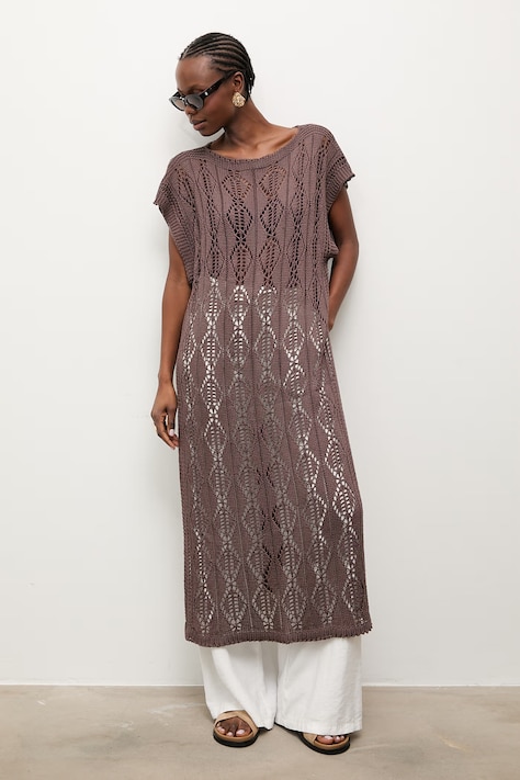 Answear.LAB rochie de plajă pentru femei maro