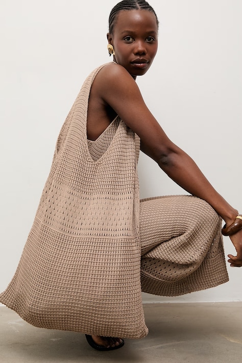 Answear.LAB Plážové šaty dámské béžové