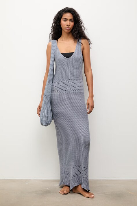 Answear.LAB sukienka plażowa damska fioletowa