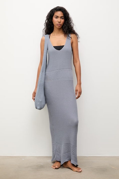 Answear.LAB sukienka plażowa damska fioletowa