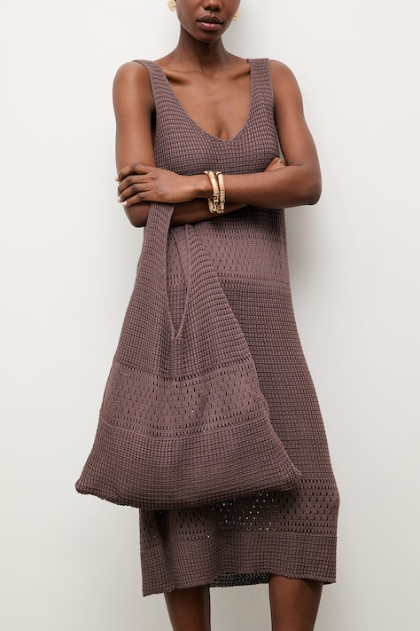 Answear.LAB rochie de plajă pentru femei maro