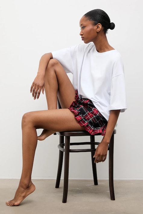 Answear.LAB piżama damska kolor czerwony bawełniana